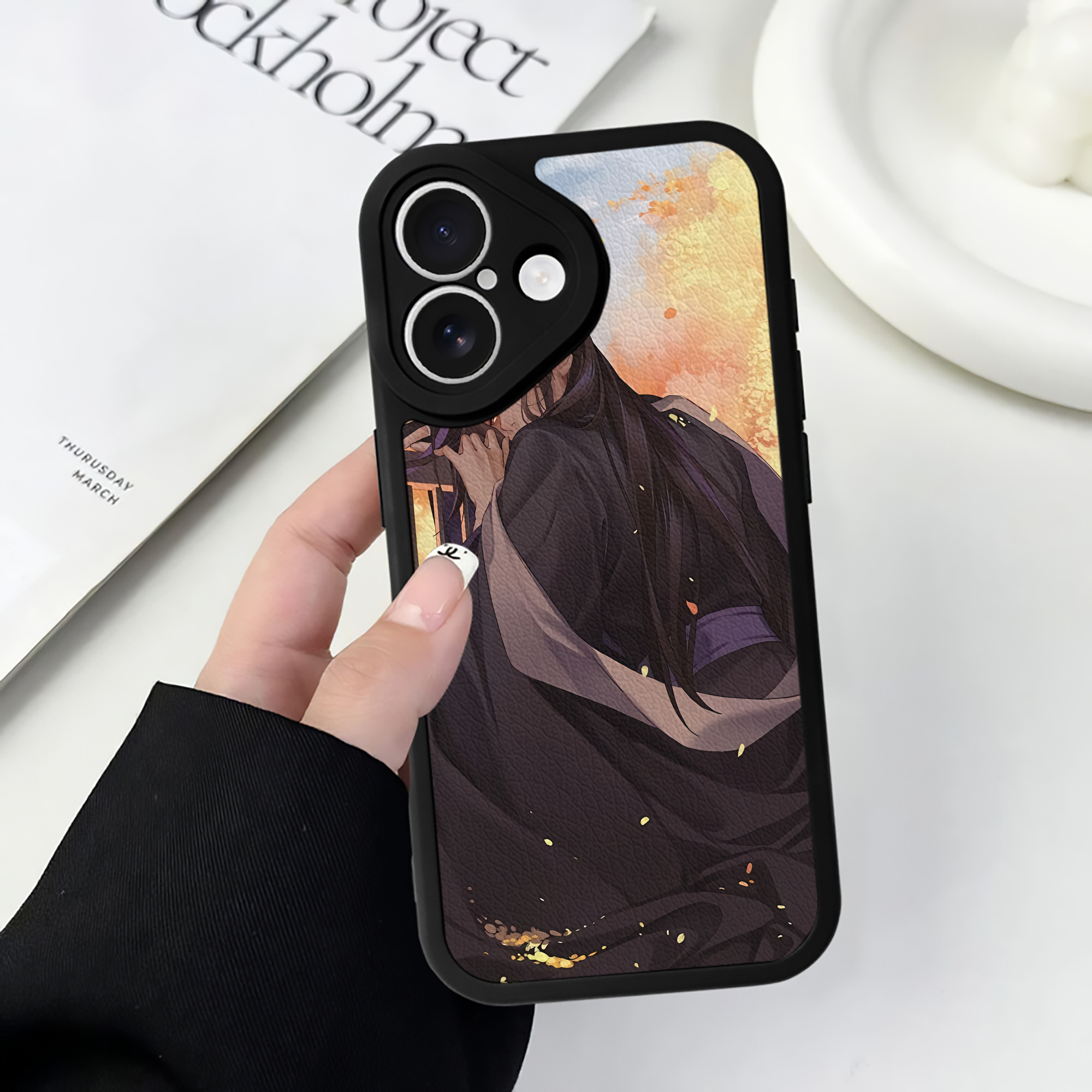 （画像用） 刀剣乱舞 Touken Ranbu 【iPhone 16シリーズ対応】シリコンスマホケース（レザー調） 材質：シリコン